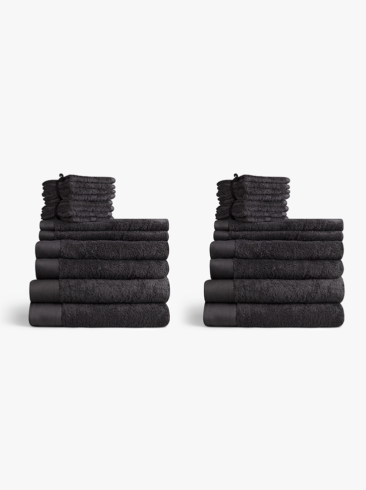 Large black bath towels hot sale